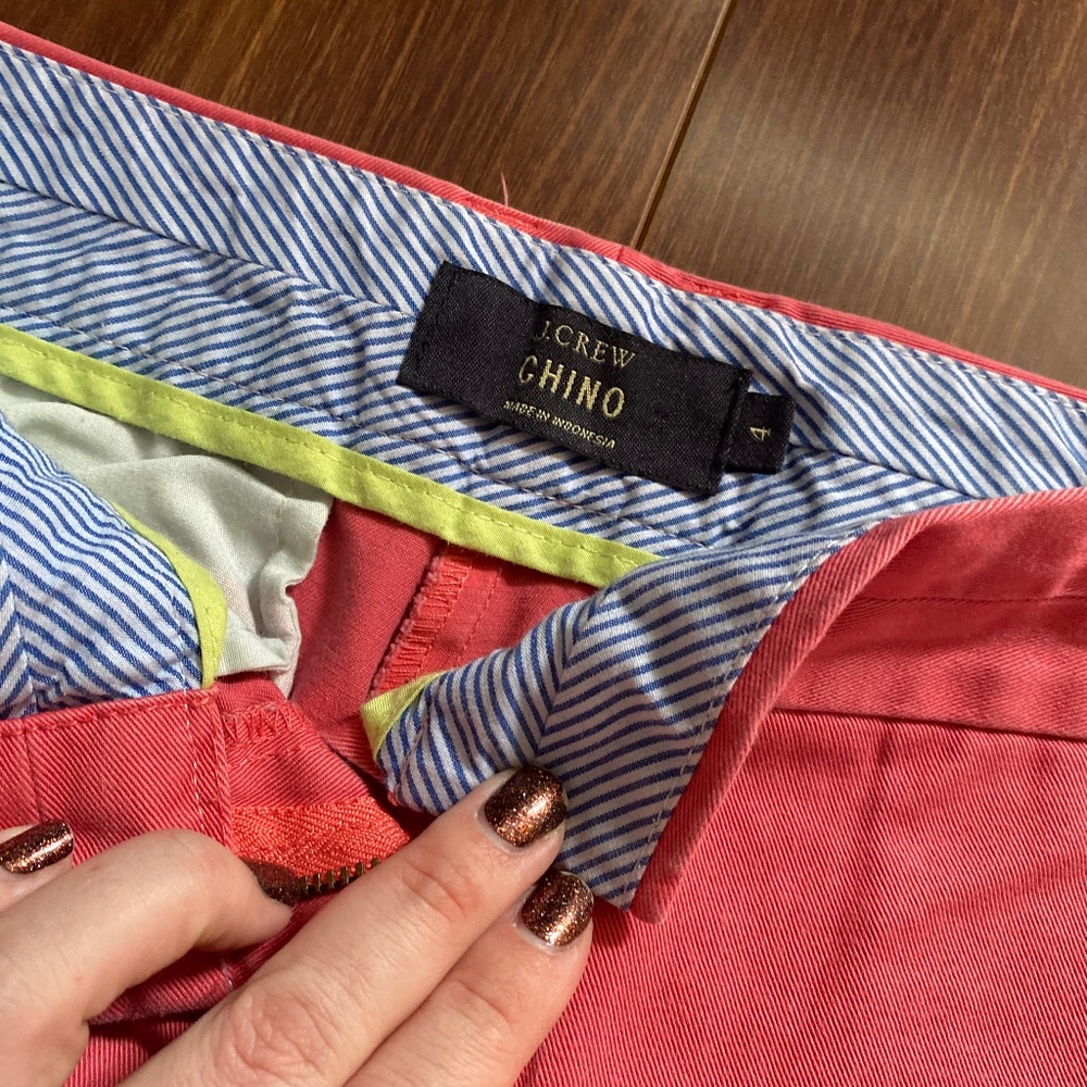 Coral JCrew 3in Chino Short